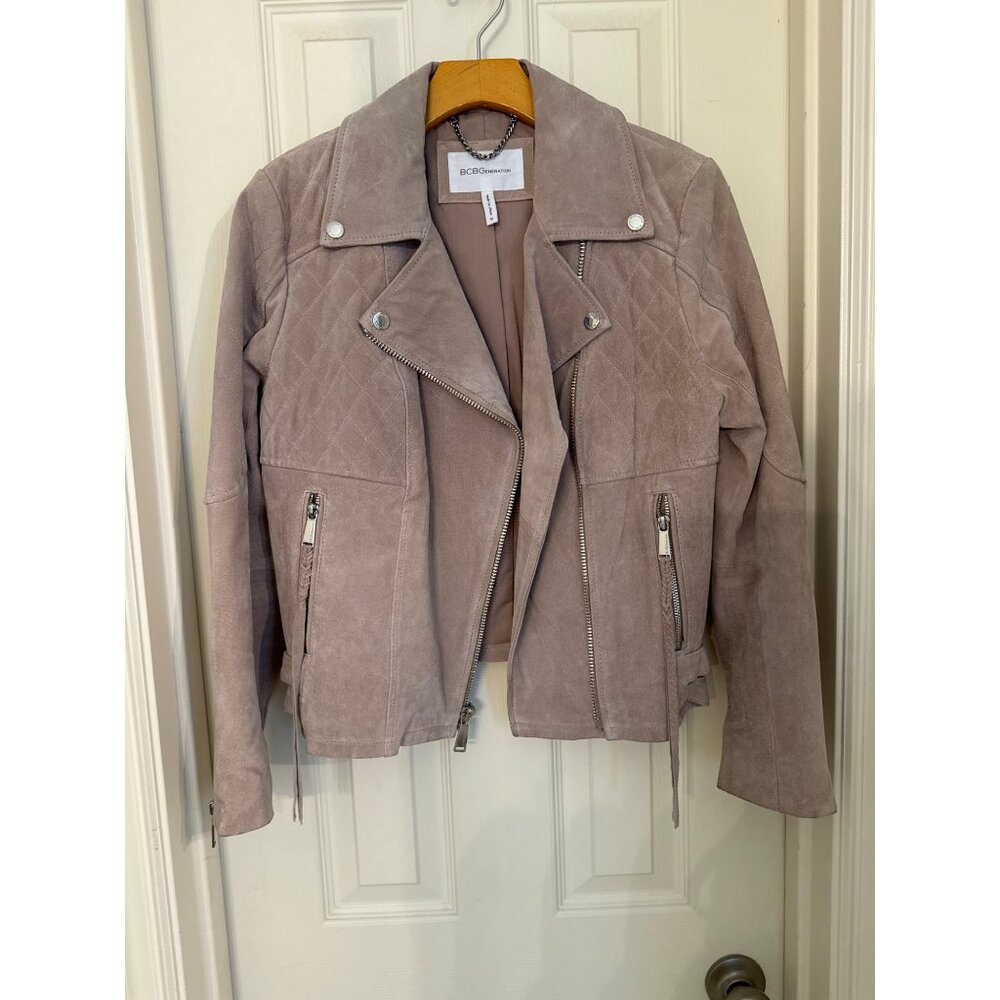 Genuine Leather Suede BCBG Moto Jacket size M